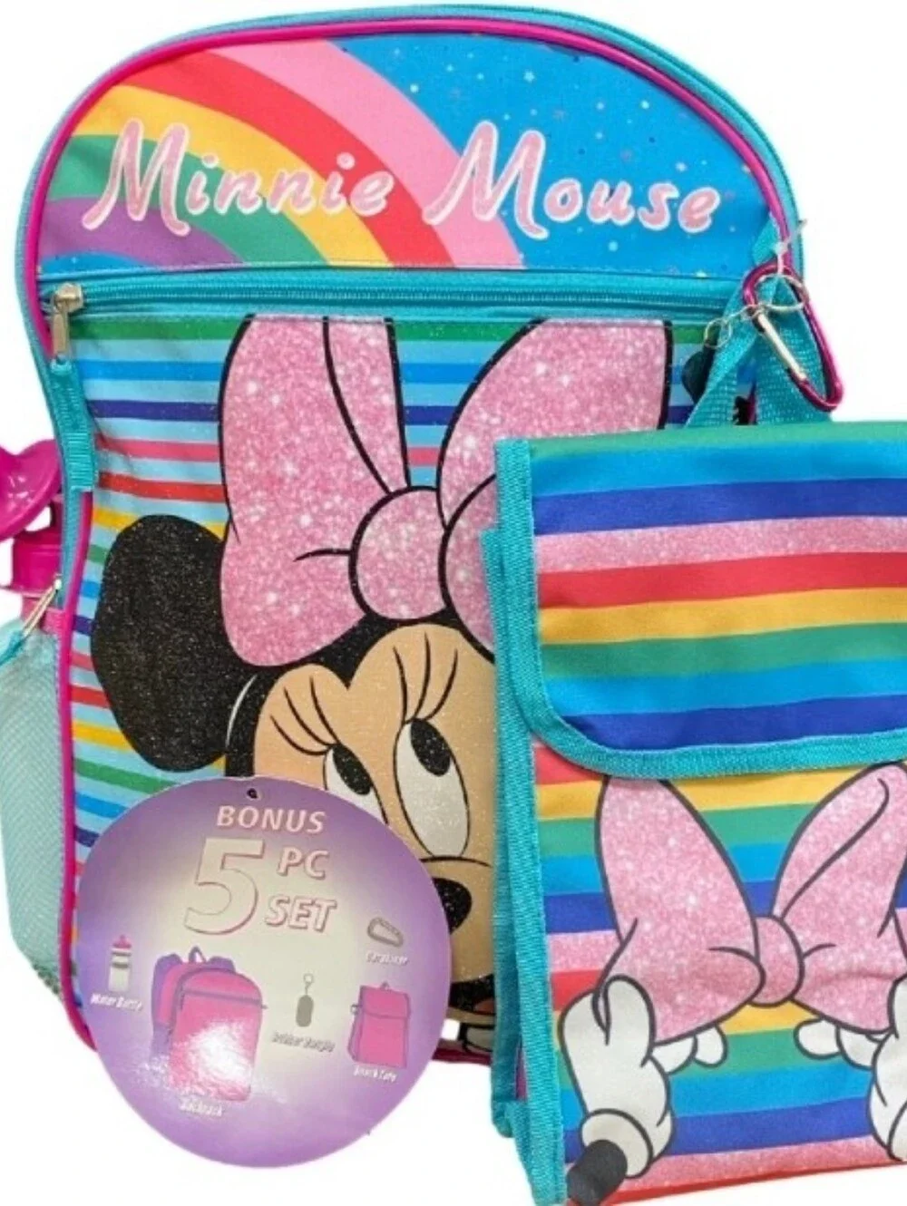 Minnie 9 Pc Set -  Disney Minnie Mouse Bundle. All Pcs Listed In Des.